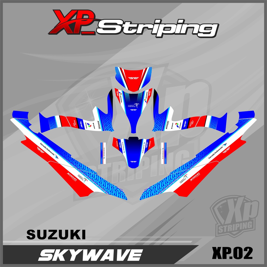 Decal Full Body Suzuki Skywave - Sticker Decal Suzuki Skywave. XP 02