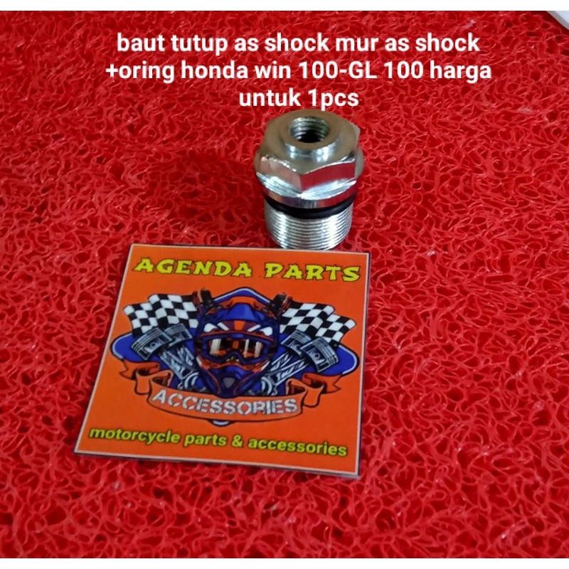 baut tutup as shock mur as shock +oring honda win 100-GL 100 harga untuk 1pcs