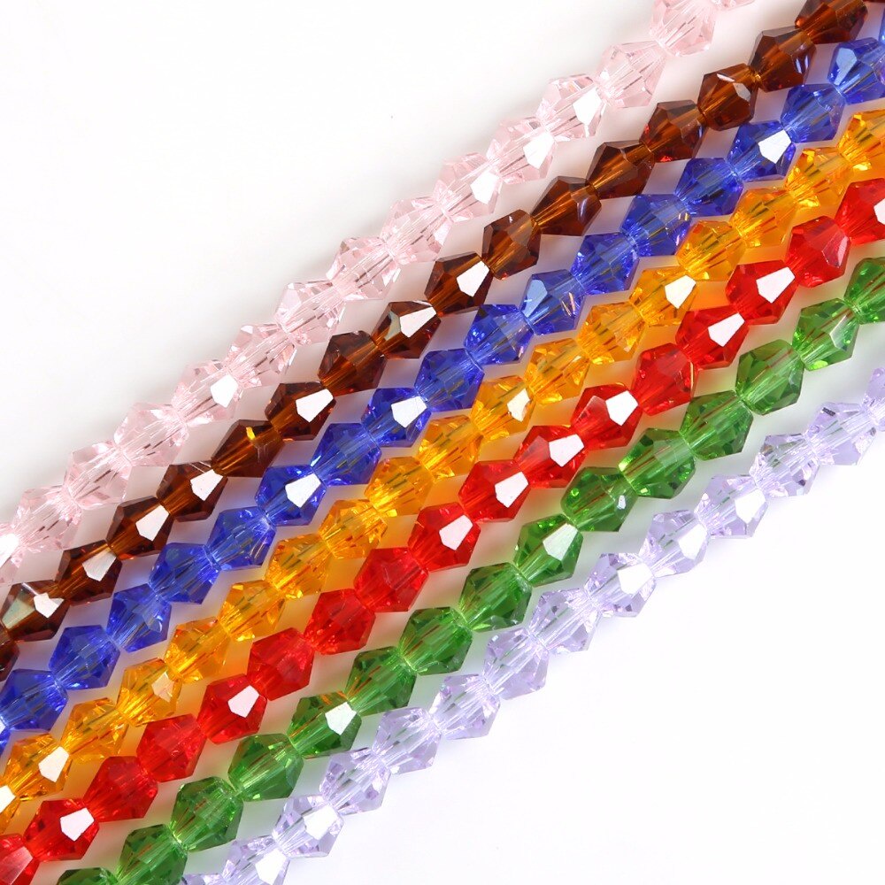 95-100 Pcs 4 Mm Warna Campuran Ikon Austria Kristal Manik-manik Pesona Manik-manik Kaca Longgar Spacer Manik untuk DIY Membuat Perhiasan