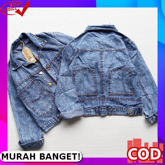 Jaket Jeans Wanita Oversize Jumbo Import Murah Kekinian Jacket Jins Ce Fwr Oversized Jaket Rippe Hop