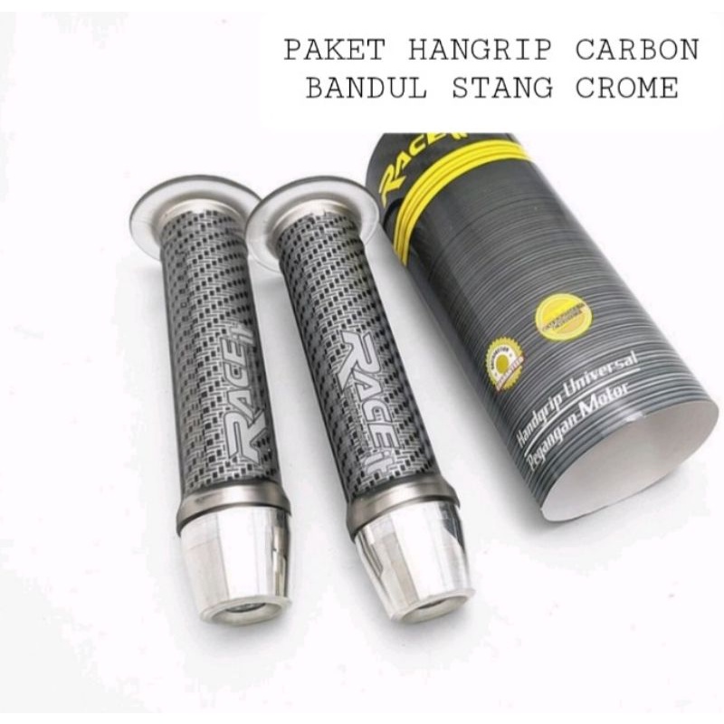 Paket hangrip variasi carbon+jalu stang crome model pcx universal motor