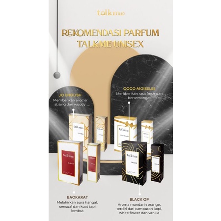 TALKME PARFUM / PARFUME EDP (Eau De Parfume) BPOM 30 ML