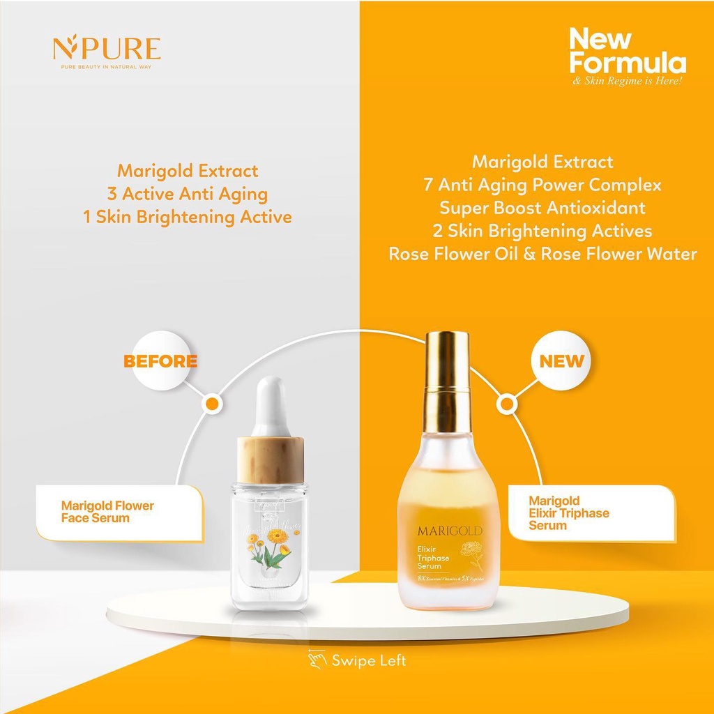 ✨AKU MURAH✨ NPURE MARIGOLD Elixir Triphase Serum 40ml // Serum Anti Aging BPOM NEW