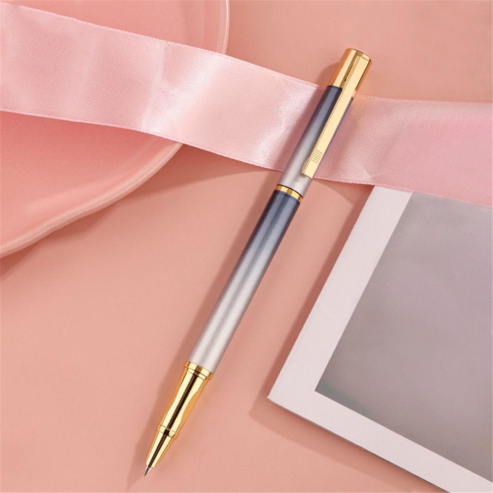 Top 0.5mm Metal Pen Tulisan Dewasa Halus Tinta Sac Warna Gradasi