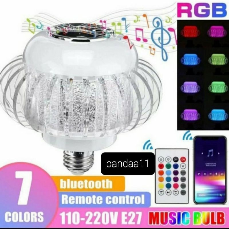 lampu speaker bluetooth RGB remote crystal
