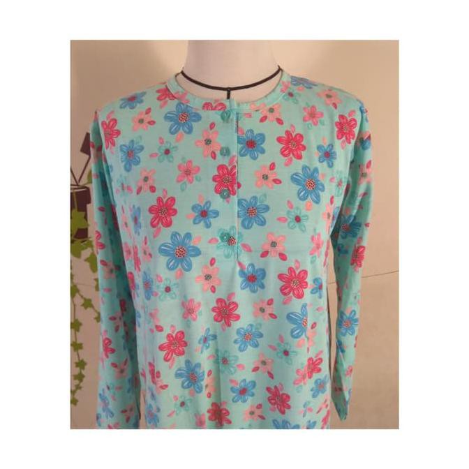 Daster Kaos Lengan Panjang Muslimah H4565