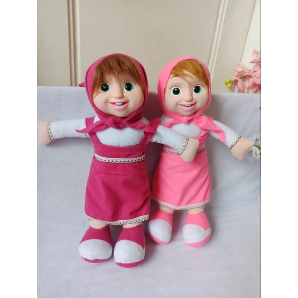 BONEKA MARSYA UKURAN XL 50CM MUKA KARET