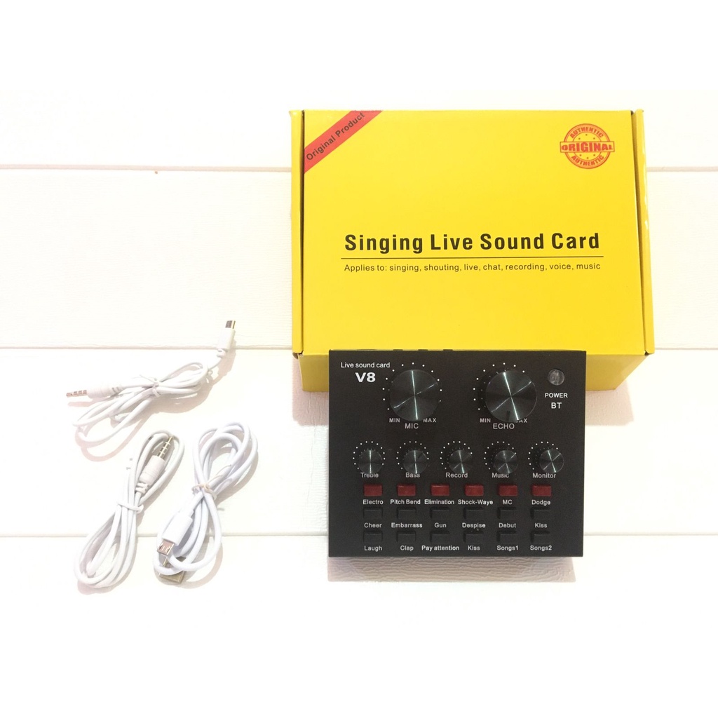 Trend-Soundcard v8 Mixer External Soundcard V8 Audio Microphone Singing Live Sound Card v8