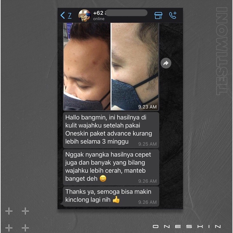 ONESKIN Paket Advance | Paket Pencerah Wajah Pria - Paket Lengkap-5