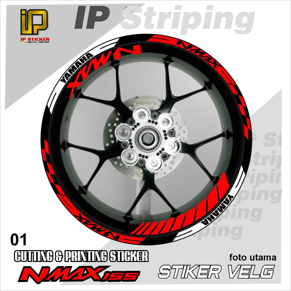 NMAX 155 sticker velg NMAX 155 motor YAMAHA motor sticker velg variasi Racing NMAX 155.04(cod) stike