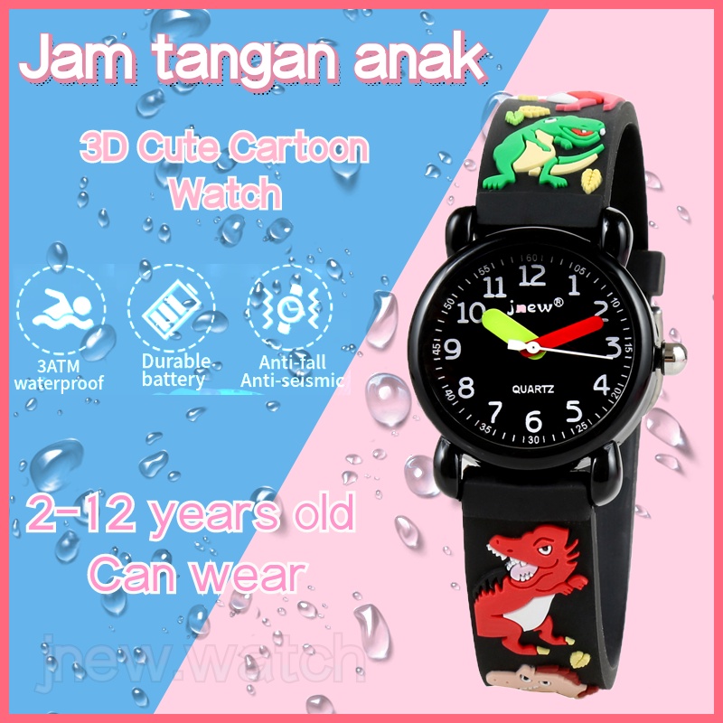 【Ready stock】JNEW 30M waterproof jam tangan anak jam tangan anak laki-laki perempuan sports quartz watch exam watch Untuk anak usia 2-10