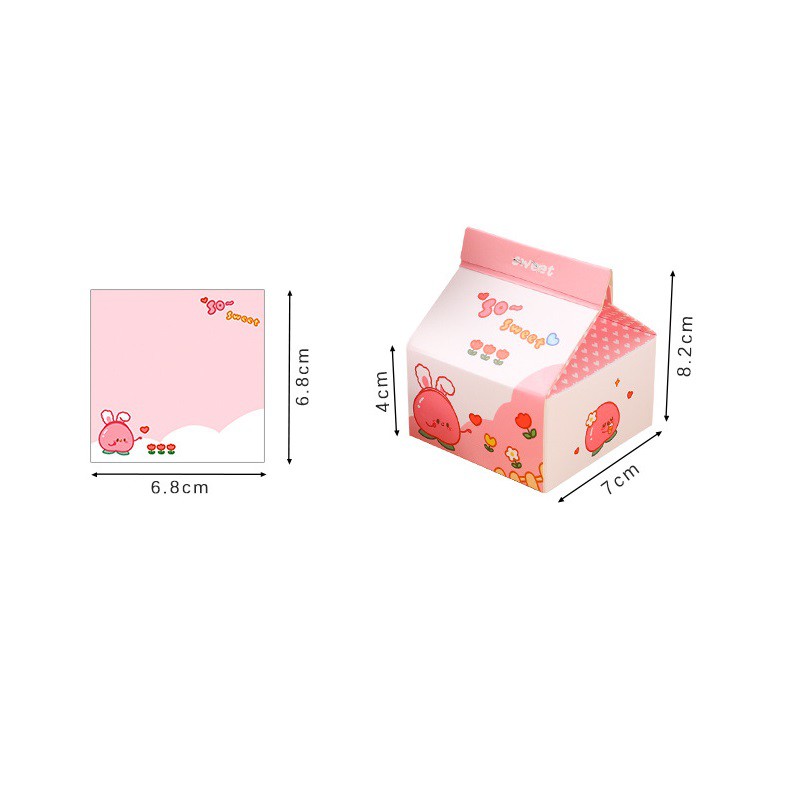[DZ] ST284 - Box Memo Notes / Sticky Note Kotak Susu Kreatif Portable-6