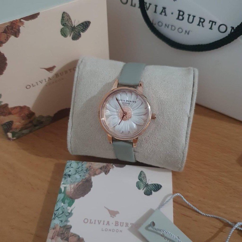 JAM TANGAN OLIVIA BURTON 3D flower mint