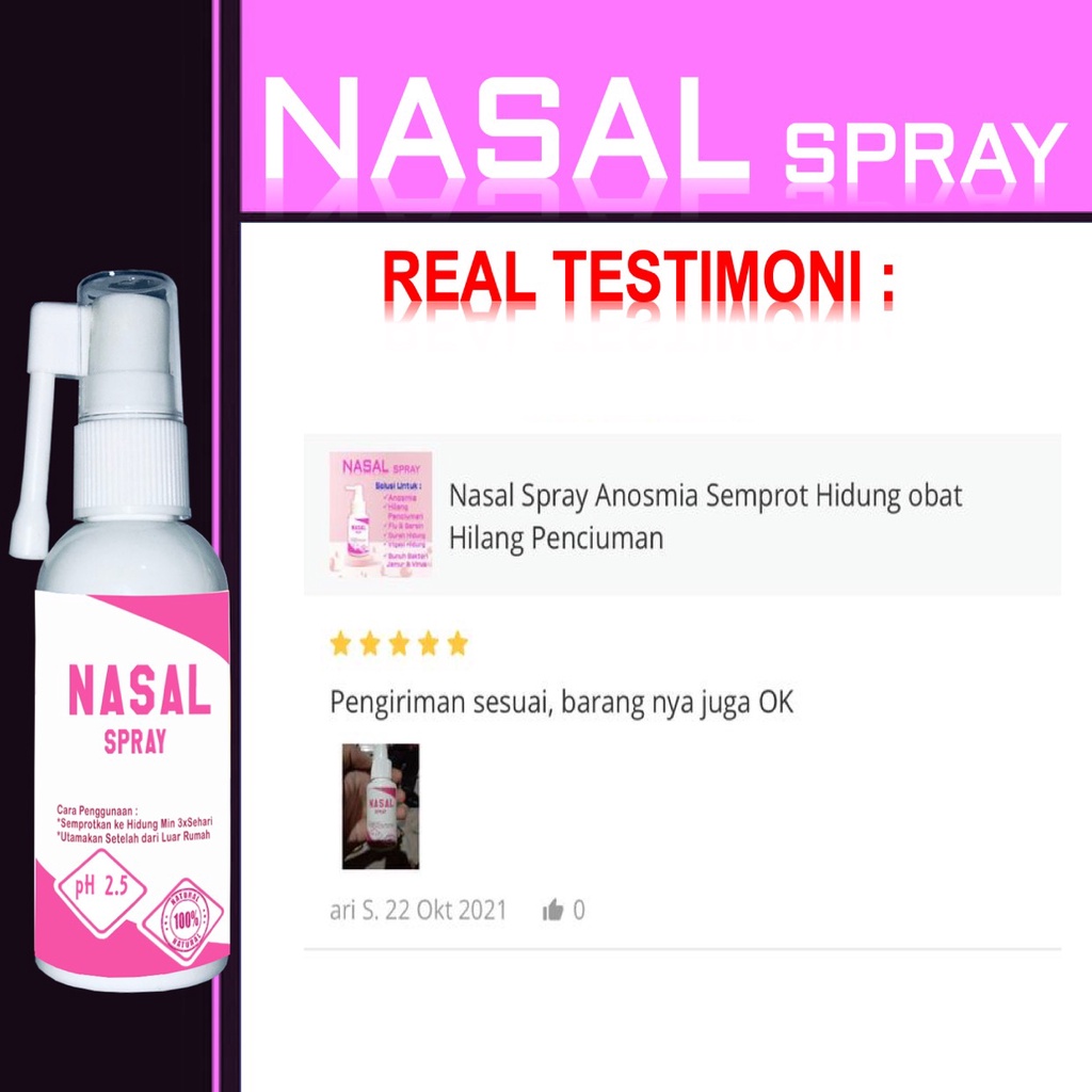 nasal spray strong acid Untuk Anosmia Anti virus corona covid 19