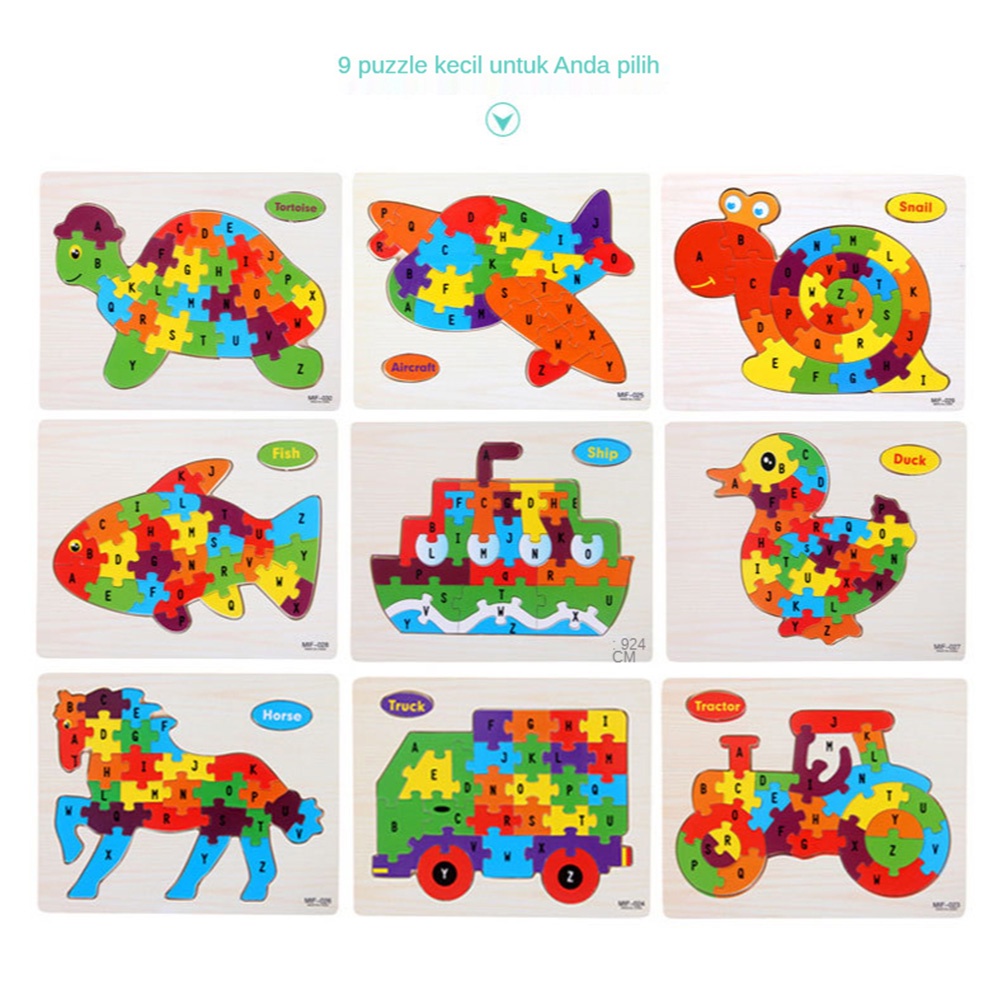 HIPPO LAND Mainan puzzle kayu edukasi anak / Jigsaw puzzle 272