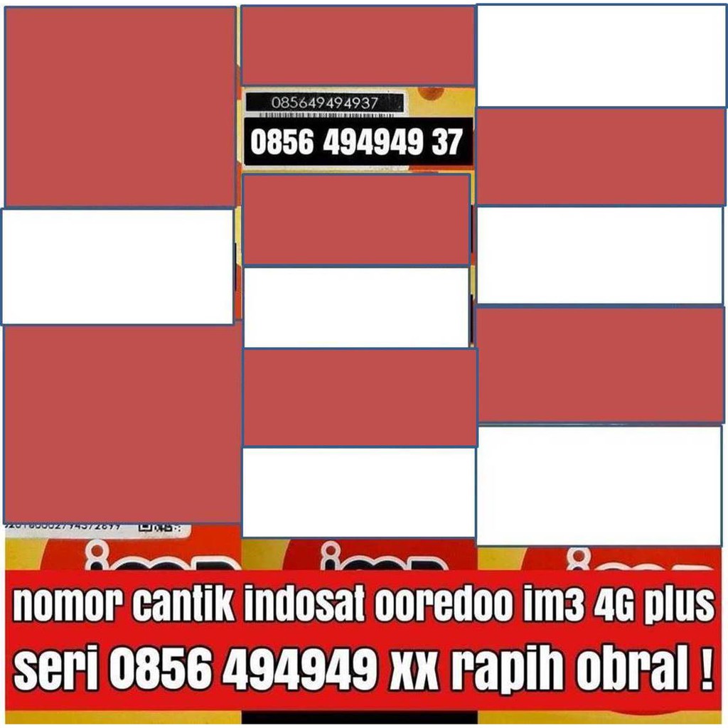 Nomer cantik indosat ooredoo im3 4G plus rapih obral kartu perdana