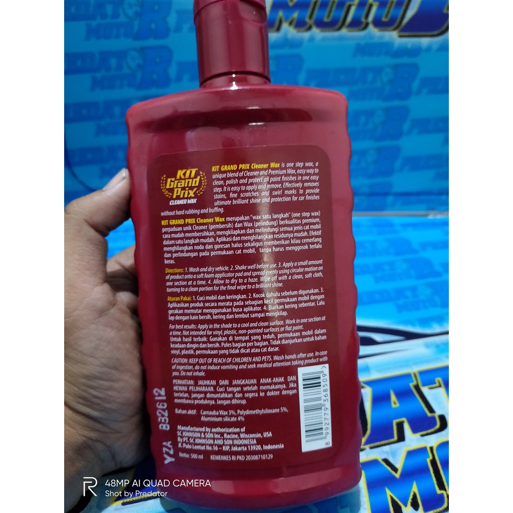 KIT GRAND PRIX CLEANER WAX 500ML COMPOUND SUPER BERKUALITAS PREMIUM