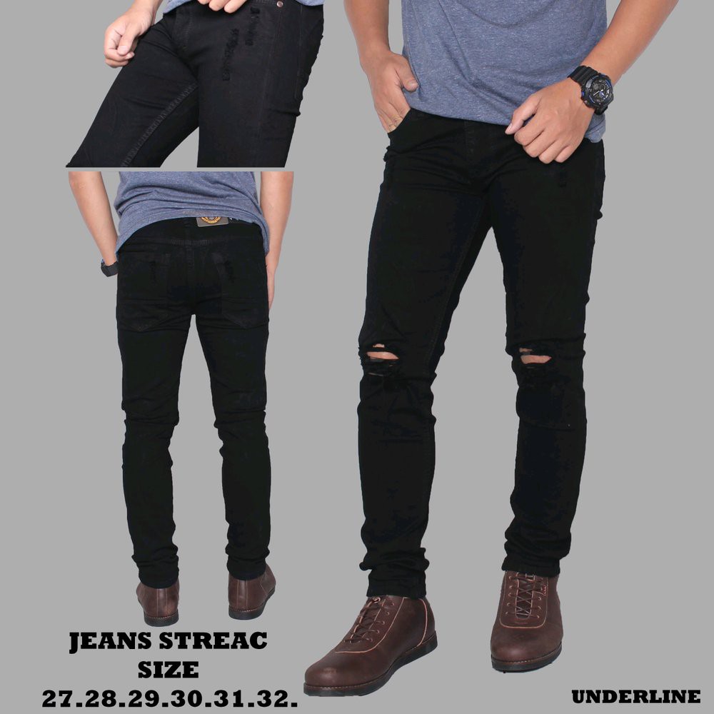 COD Celana  Jeans  Ripped Celana  Jeans  Sobek  Celana  