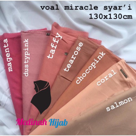 VOAL MIRACLE PLAIN UMAMA SYAR'I 130X130 CM SERI C