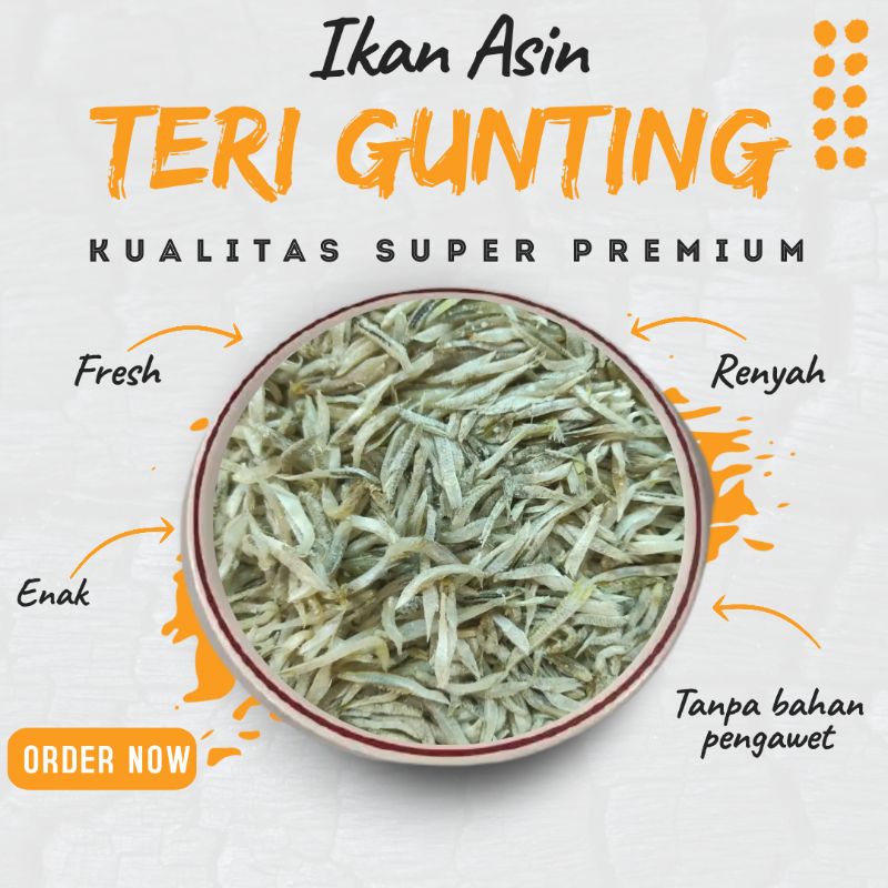 

Ikan Asin Teri Gunting 1kg Kualitas Super Premium