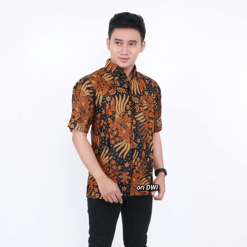 Hem batik pria lengan pendek