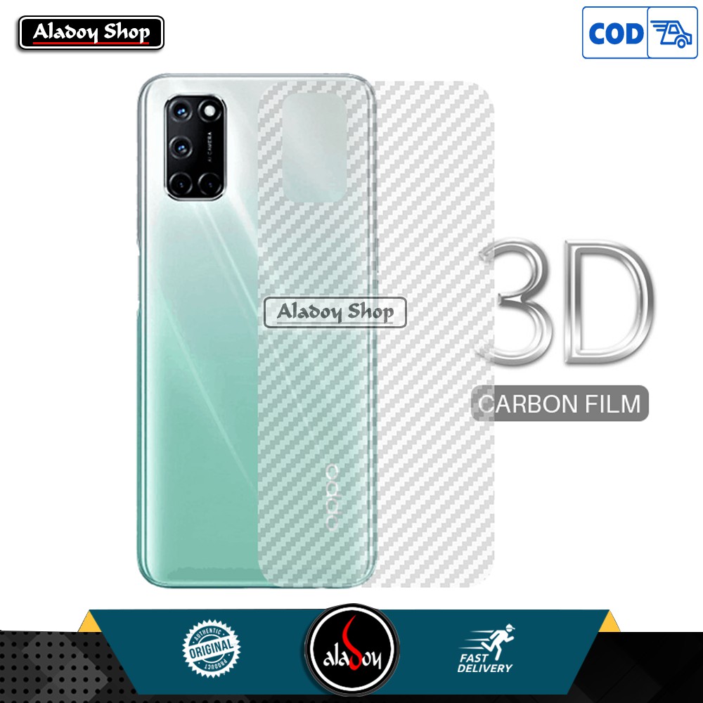 Garskin Carbon Oppo A52 2020 / A92 2020 / A53 2020 Premium Back Screen Protector Pelindung Belakan