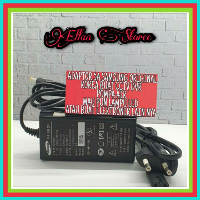 Adaptor 5 Amper 12 Volt Merek Samsung Adaptor Murni Samsung Korea