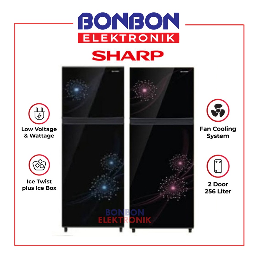 Sharp Kulkas 2 Pintu SJ-317MG-DB/DP / SJ 317 MGDB / SJ 317 MGDP