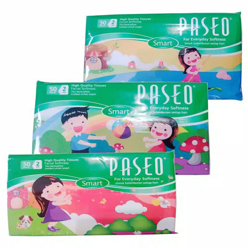 TISU TRAVEL FACIAL PASEO SMART 50 SHEET 2 PLY