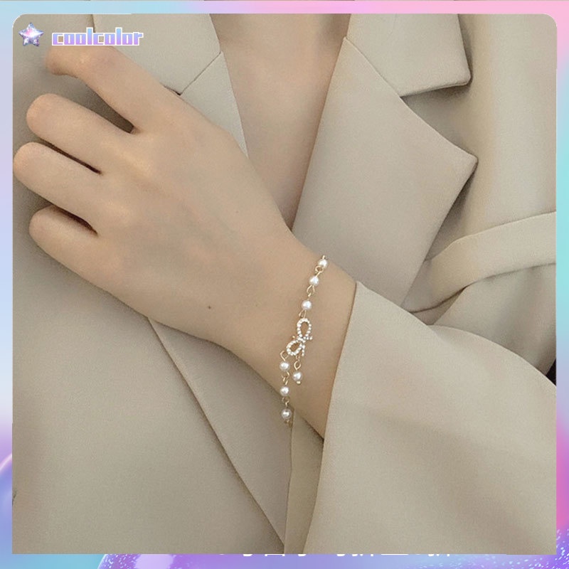 COD Gelang Wanita Korea Gelang Viral Tiktok Murah Gelang Wanita Mutiara Ikatan Simpul Hadiah Aksesoris Perhiasan Fashion Simple