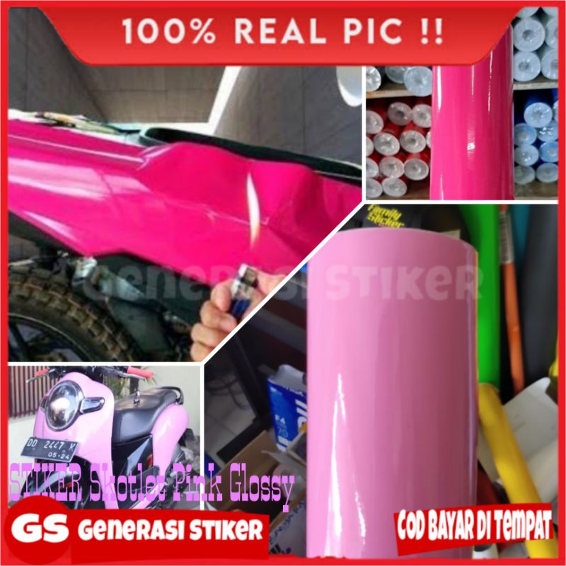 Sticker Skotlet Motor Pink Glossy Sekotlet Motor