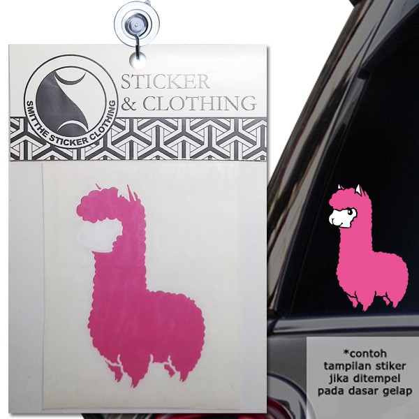 Stiker Llama Alpaca 2W Cutting Sticker untuk Aksesoris Mobil Motor