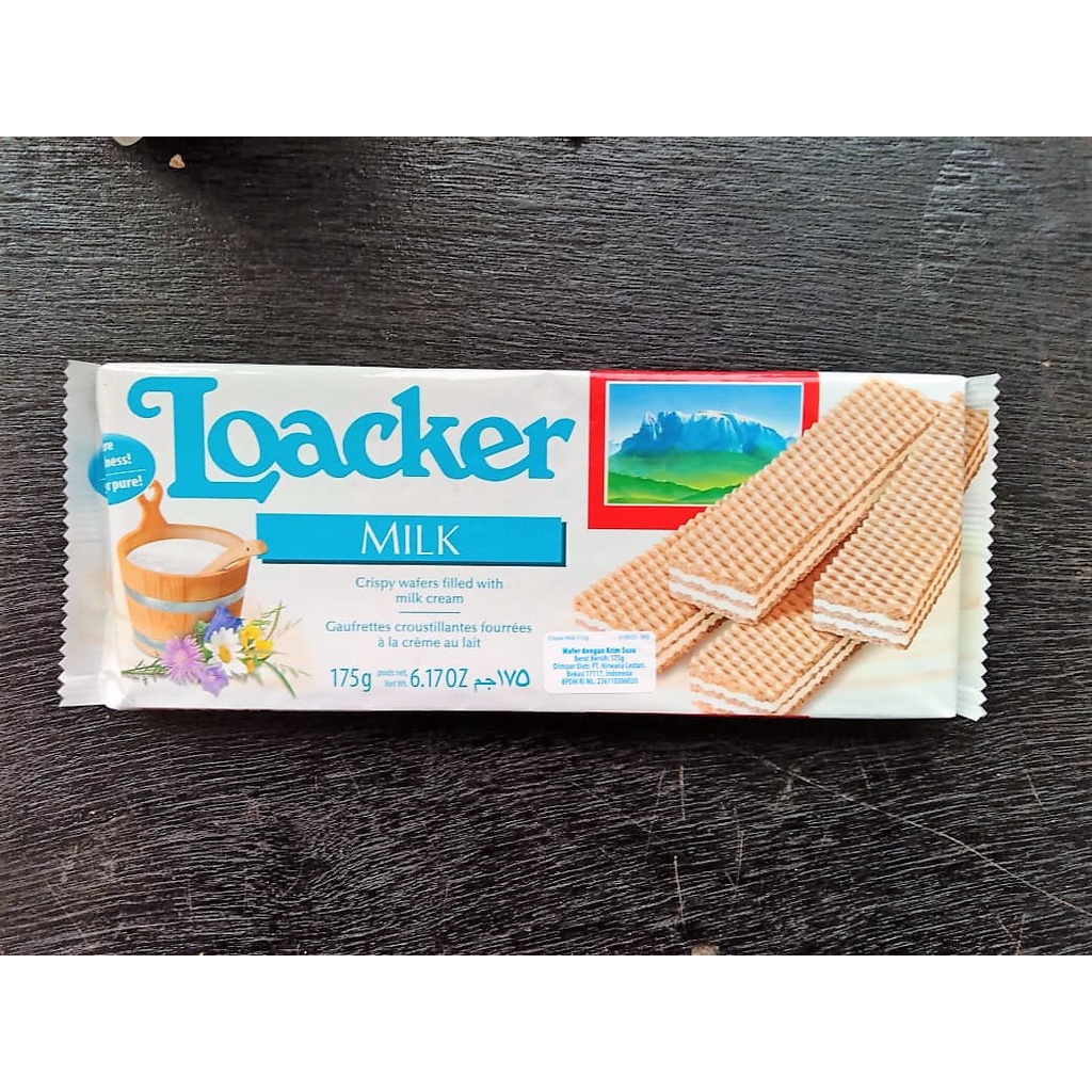 

LOACKER BISKUIT MILK / CRISPY WAFERS FILLED WITH MILK CREAM 175 GR / WAFER DENGAN KRIM SUSU