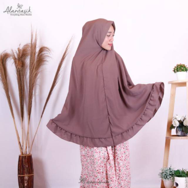 Alantasik - jilbab ALISHA jumbo XL Rempel R.23 / khimar instan hijab syari panjang wanita R.23