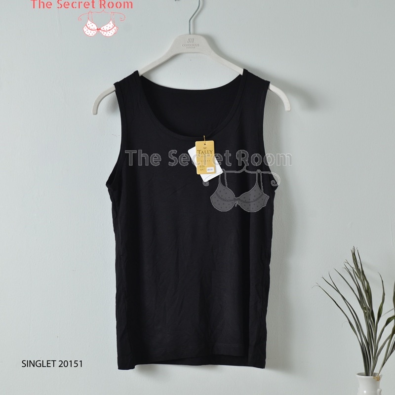 TALLY SINGLET TANK TOP JUMBO 20151 I FREE SIZE | FIT XXL I BAHAN KATUN VISCOSE