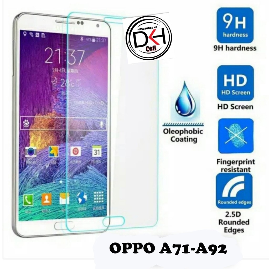 TG CLEAR kaca tempered glass  OPPO A71 A72 A74 A76 A77 A77S A78 A79 A81 A83 A91 A92 A93 A94 A95 A96 