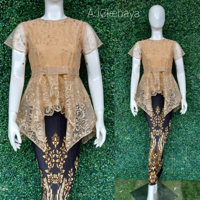 Kebaya Modern / Kebaya tulle / Gomes Pita / Kebaya Terbaru/ Set Kebaya Tulle