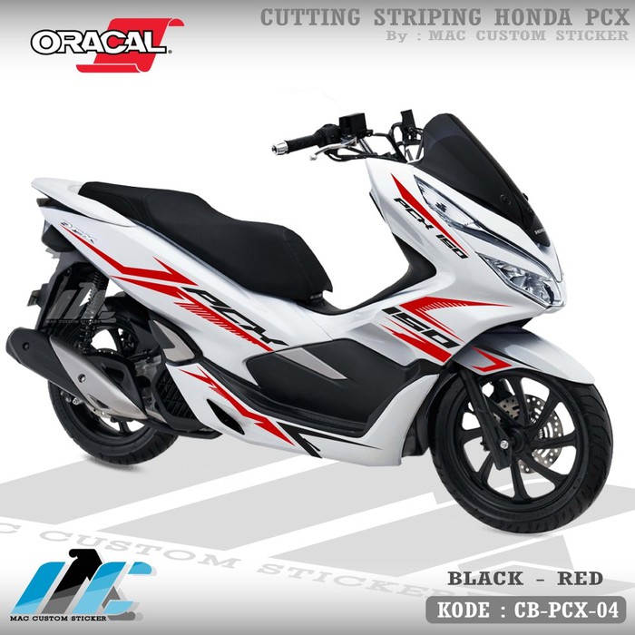 CUTTING STICKER PCX - STRIPING CUTTING PCX PUTIH - type 04