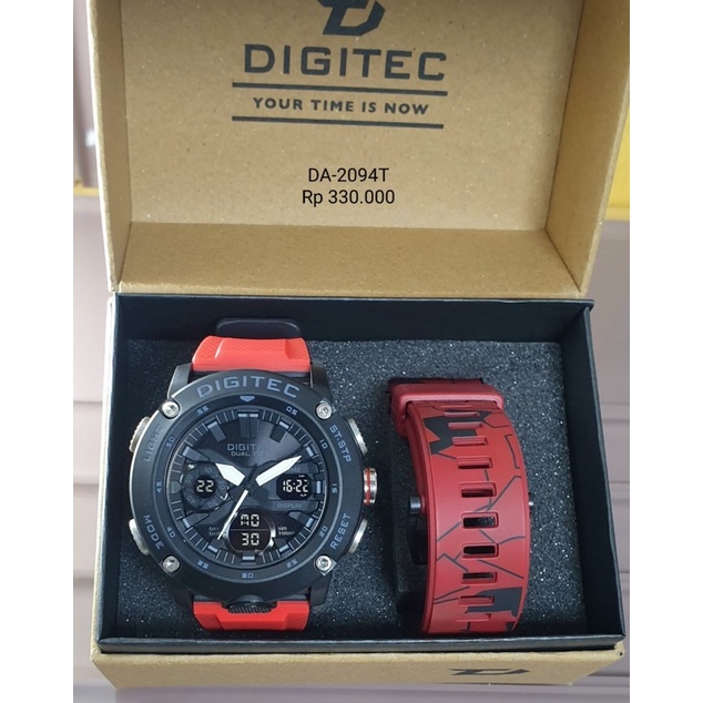 JAM TANGAN DIGITEC DG 2094 DG2094 PRIA/WANITA DUAL TIME FREE TALI ORIGINAL