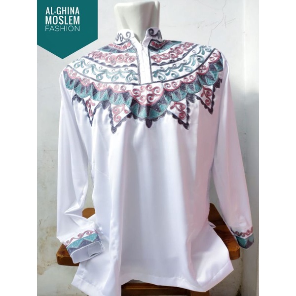 KOKO MUSLIM BORDIR STIK CORNELI ALBIS ALGINA FASHION BISA REQUEST MOTIF BORDIR CUSTOM