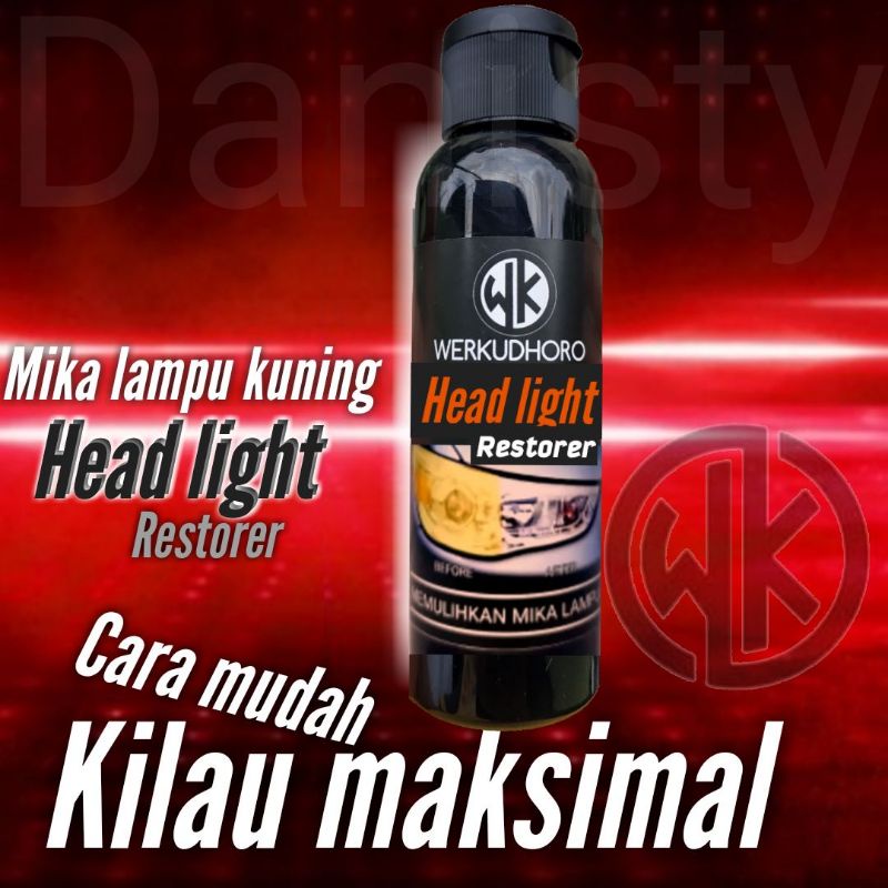 Pengkilap mika lampu mobil headlight restored polis mika