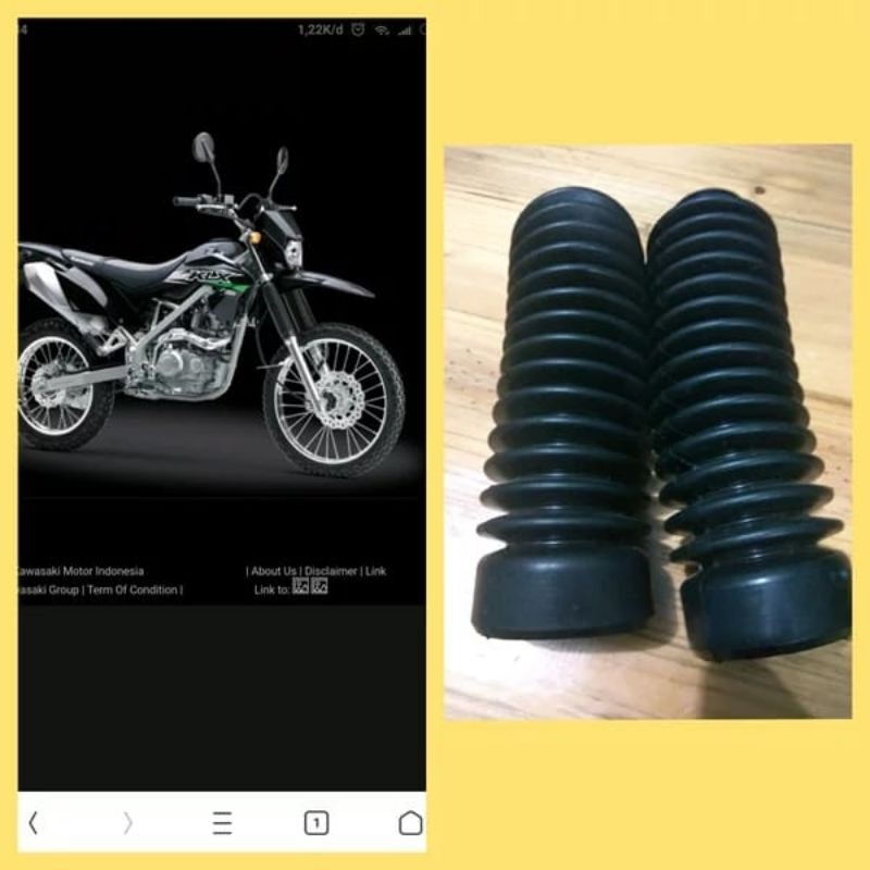 KARET BOOT SPIRAL SOKBREAKER DEPAN KAWASAKI KLX 150 PANJANG 25CM 2pcs