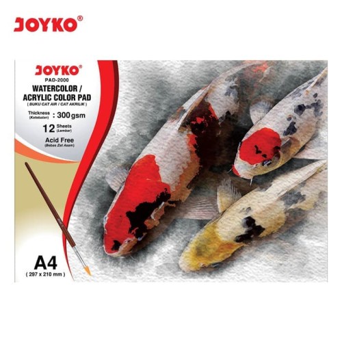 

JOYKO BUKU CAT AIR/ WATERCOLOR / CAT AKRILIK A4 PAD-2000 PER PCS