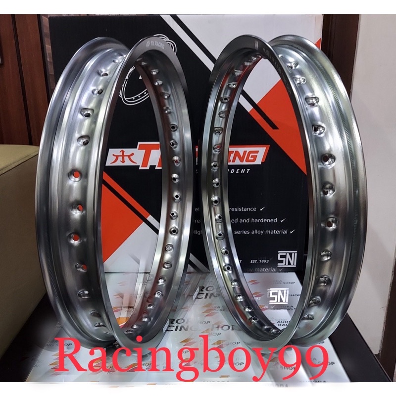 Velg Almunium TK Racing Ring 17 185 215 Depan Belakang Warna Titanium