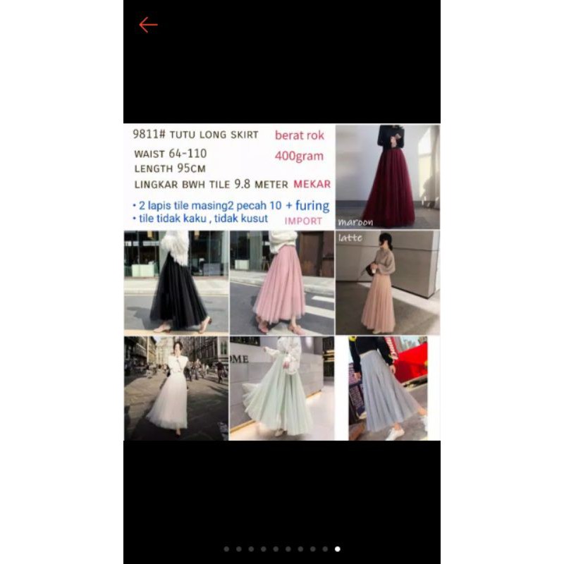 rok tutu import abu abu