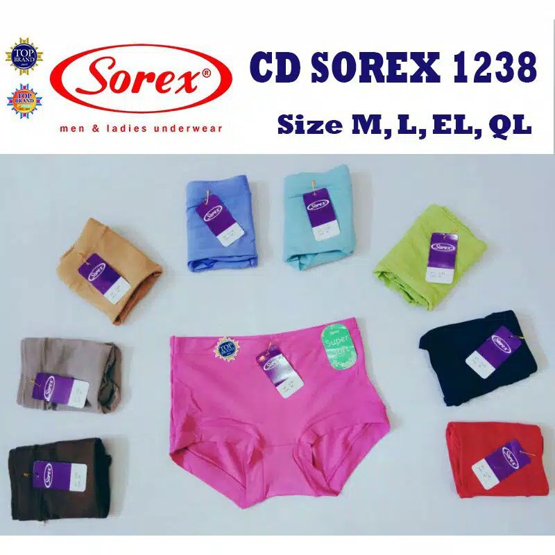 Celana Dalam SOREX 1238 Super Soft Karet Lebar - CD Wanita Dewasa Perempuan ABG Remaja Cewe Cewek | ecer satuan sguna