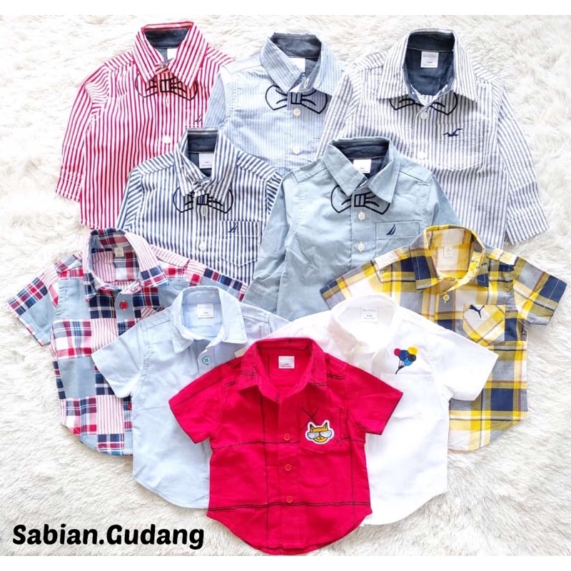 7.7 SALE Kemeja atasan anak motif kotak kotak
