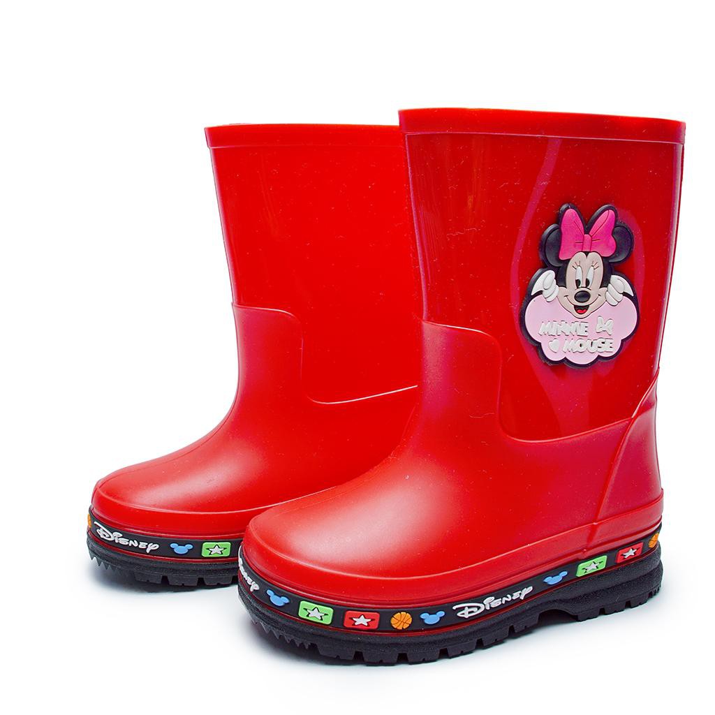 Sepatu Boot Anak Import Disney Minnie Mouse Merah