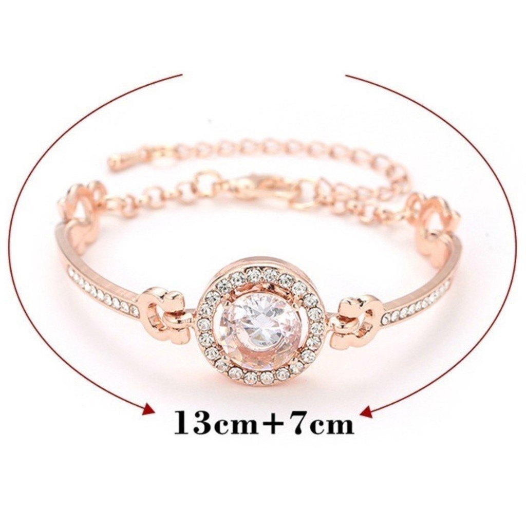 Gelang Wanita SATU MATA Lapis Emas Berlian Imitasi Korea Fashion Elegan Women Bracelet