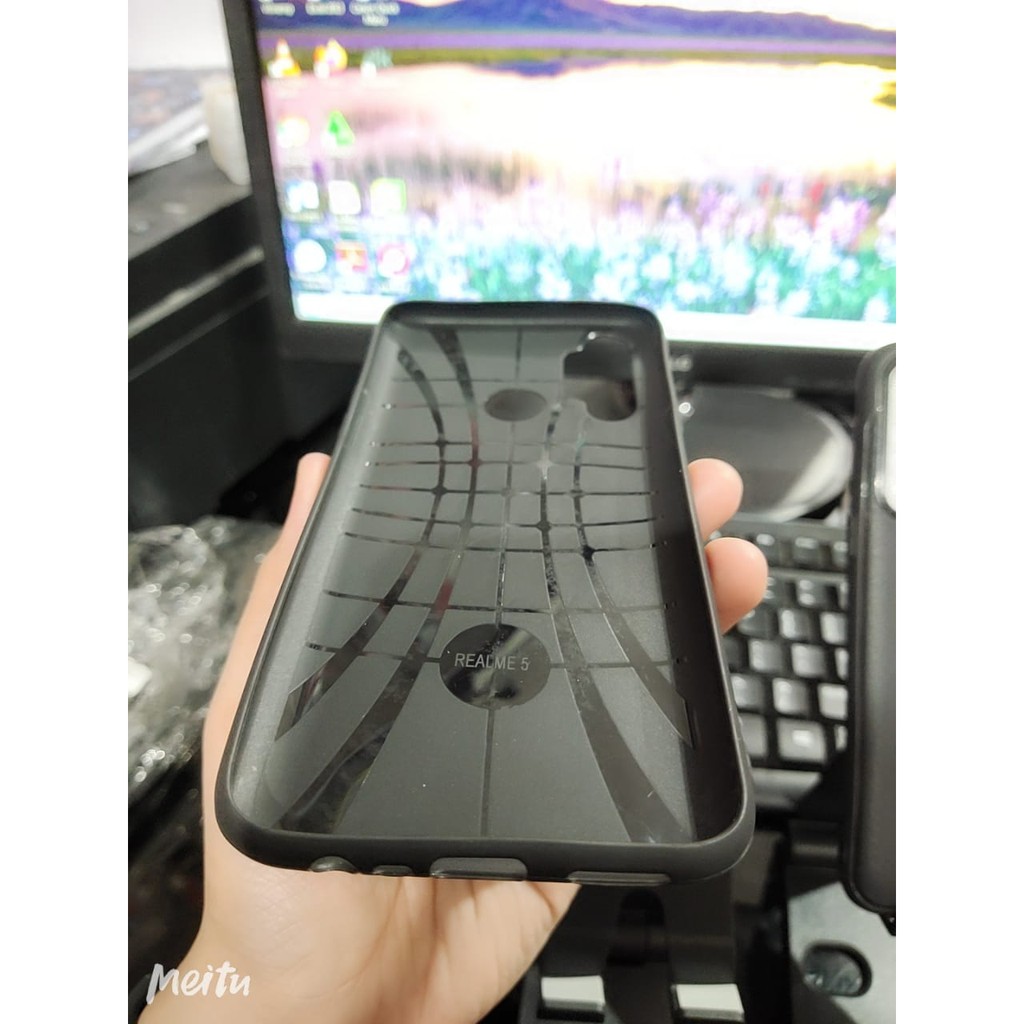Auto Fokus Realme C3 6.5 inchi Leather Soft Case REALME C3 AUTOFOCUS Motif Kulit Jeruk
